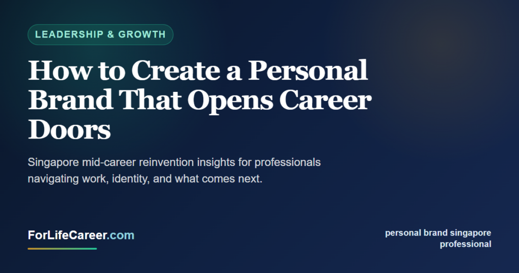 How to Create a Personal Brand That Opens Career Doors - ForLifeCareer Singapore article