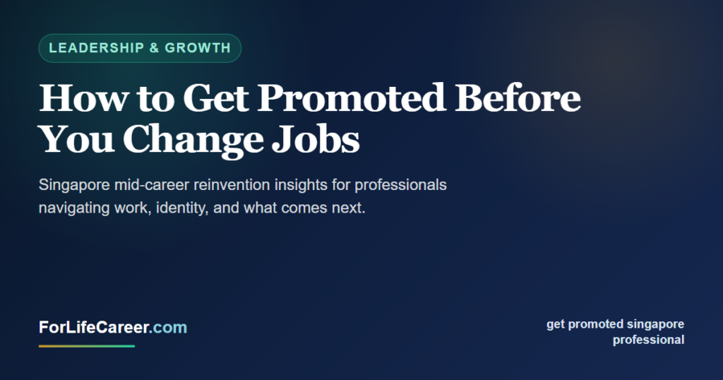 How to Get Promoted Before You Change Jobs - ForLifeCareer Singapore article