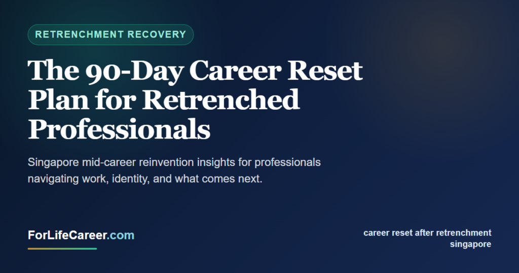 The 90-Day Career Reset Plan for Retrenched Professionals - ForLifeCareer Singapore article