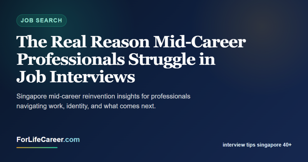 The Real Reason Mid-Career Professionals Struggle in Job Interviews - ForLifeCareer Singapore article